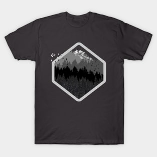 Retro Mountain Forest - Trees Are The Cure T-Shirt